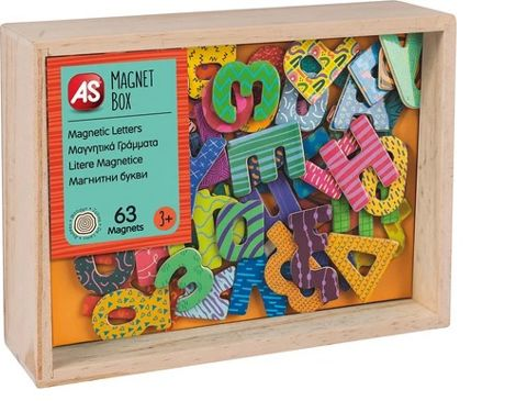 AS Company Magnet Box Wooden Letters 1029-64048  / Τουβλάκια-Μαγνητικά   