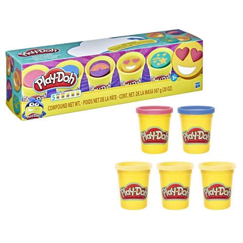  Play-Doh Color Me Happy 5-Pack with 3 Emoji-Inspired Cans  / Πλαστελίνη   