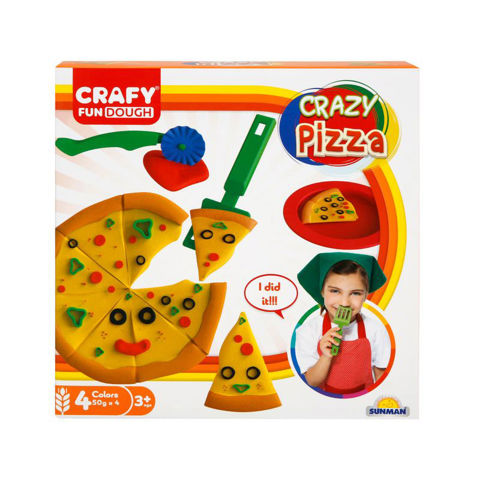 Sunman Crafy Fun Dough Παιδικό Σετ Πλαστελίνης Crazy Pizza 10 Pcs S01002012  / Πλαστελίνη   